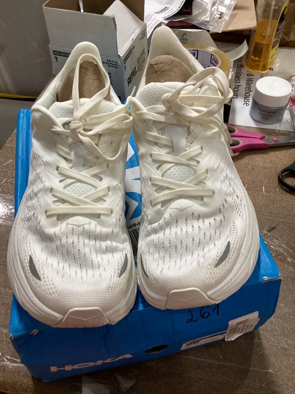 HOKA Clifton 8 Women’s Running Shoes White  Lightweight Cushioned Sneakers